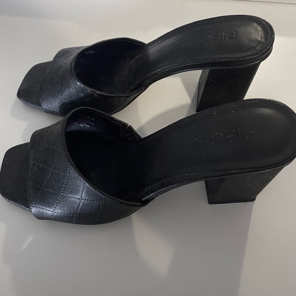 Pieces Louisa Quilted Square-Toe Heeled Sandals - Picture 3 of 5